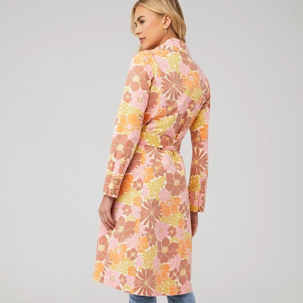 Show Me Your Mumu‎ Nancy Trench Coat Retro Garden Size XS